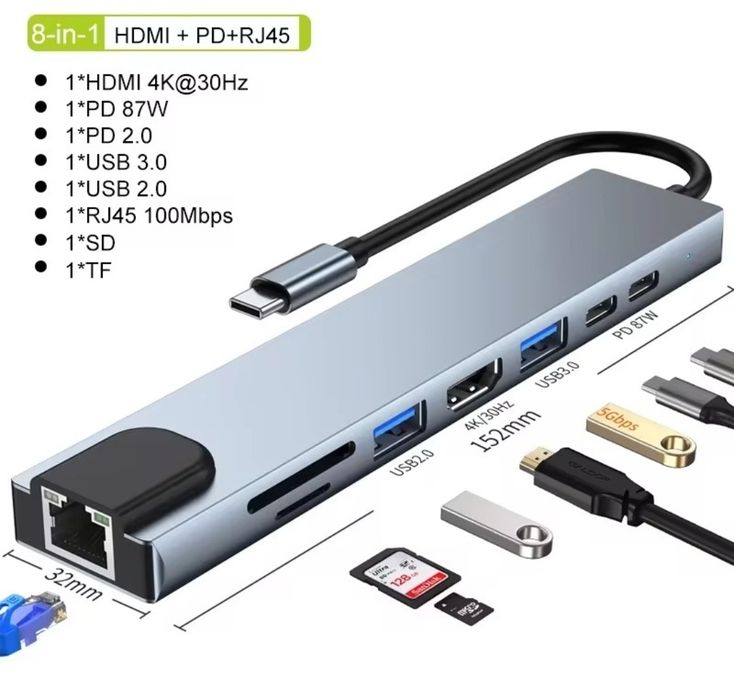 Adaptador USB C - novo