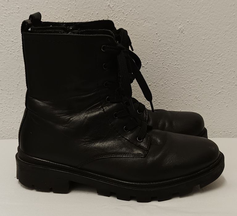 Buty damskie glany skórzane Crow rozmiar 36 Czarne