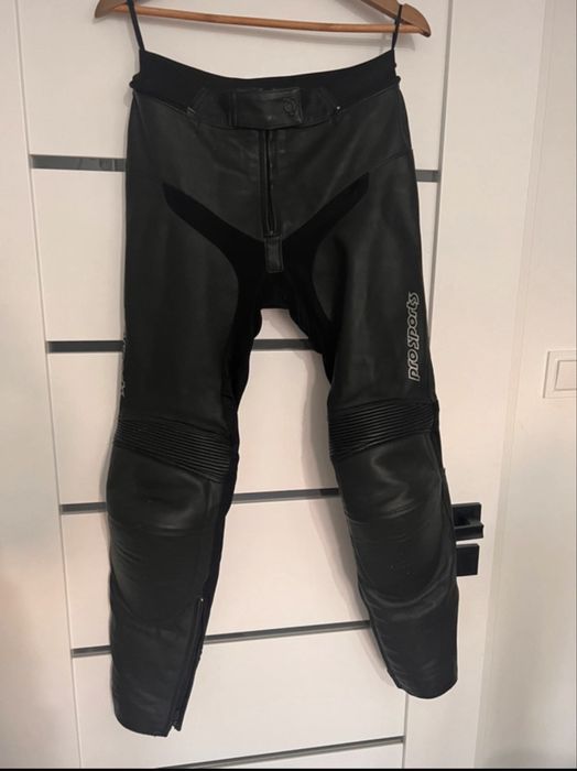 Spodnie motocyklowe skóra  z ochraniaczami damskie