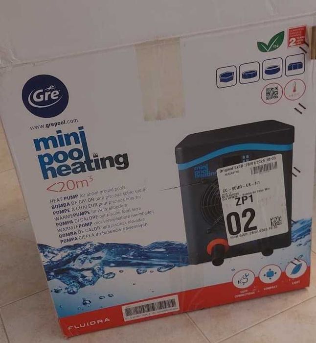 Bomba de Calor GRE HPM20 para Piscinas até 20 m³ - Como Nova