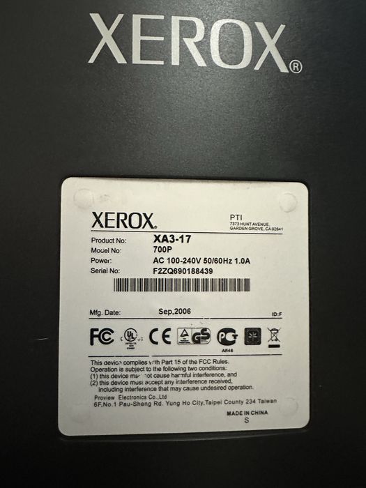 PK Монітор  XEROX  700 P
