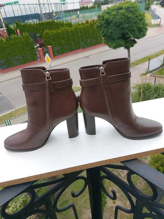 Ralph Lauren skórzane botki 37