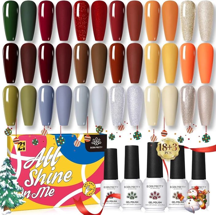 Zestaw lakierów żelowych do paznokci 21 sztuk born pretty all shine