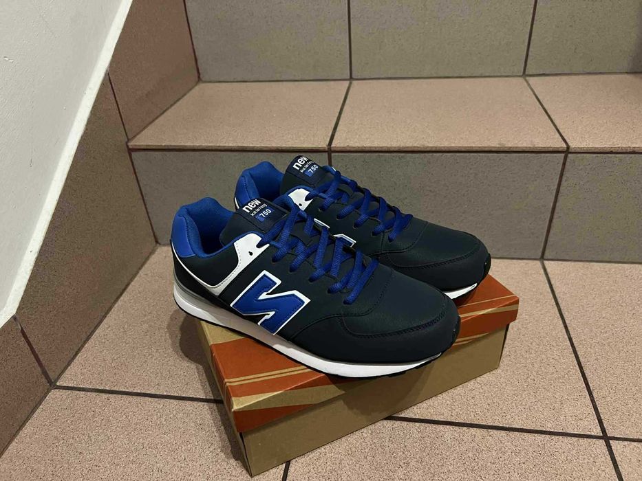 Buty Męskie sneakersy granatowo-niebieskie nr 43