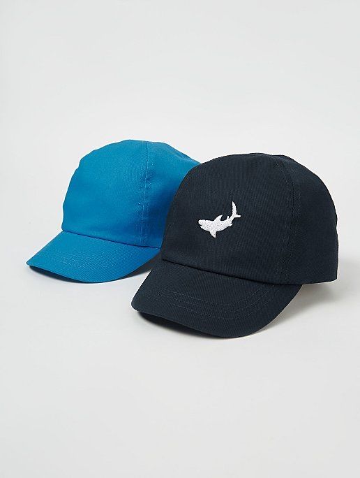 Dwupak czapki z daszkiem chłopięce 8-12l