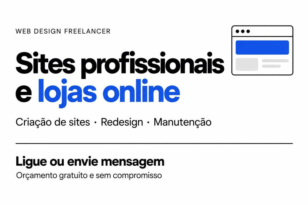 Criação de Sites Profissionais e Lojas Online | Web Designer