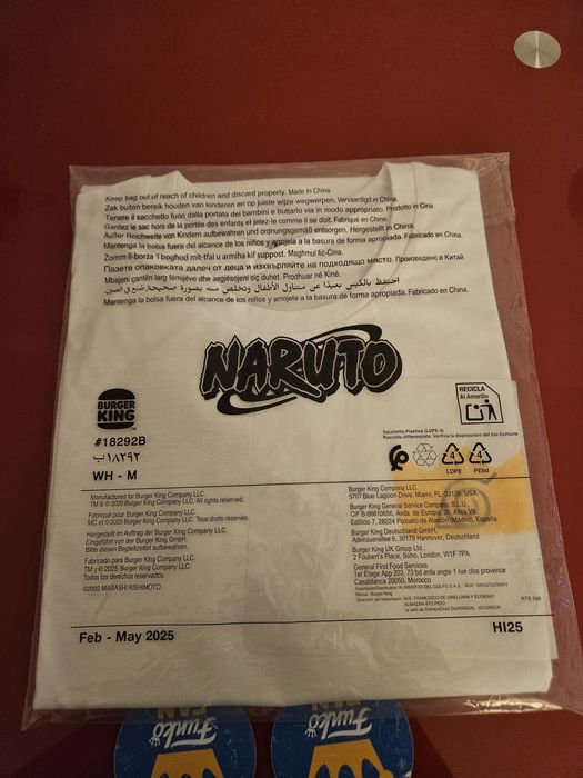 T-shirt Naruto Burguer King tamanho M