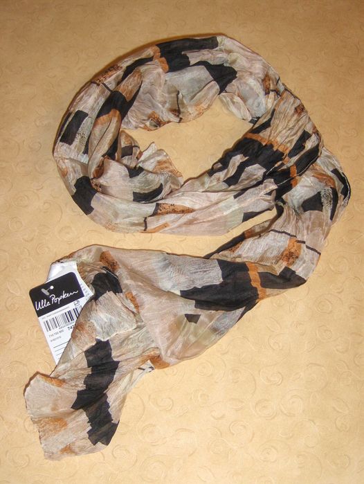 Jedwabny damski szal Ulla Popken NOWY