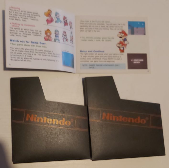 Nintendo Nes Carteirinhas e Manual Super Mario 2.