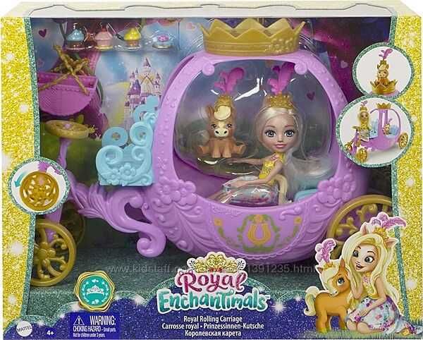 Королівська карета з лялькою Пеола Поні Enchantimals Rolling Carriage