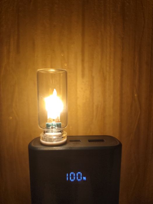 USB-світильник з ефектом мерехтливого полум'я (64x22 мм)