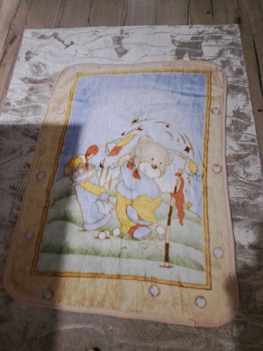 Puszysty griby kocyk 110cmx85cm