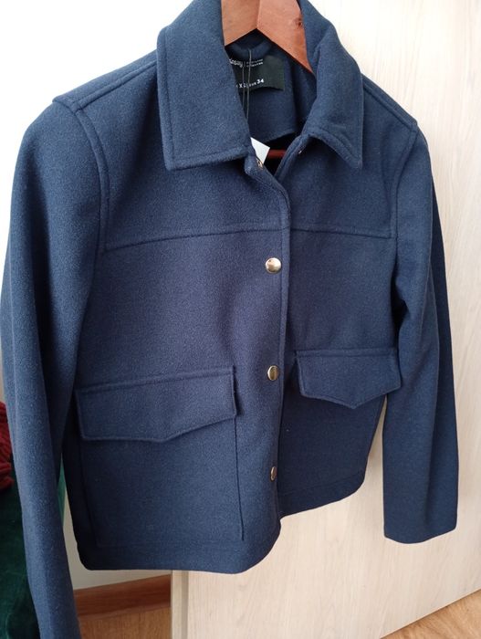 Płaszcz granatowy kurtka Sinsay 35 xs