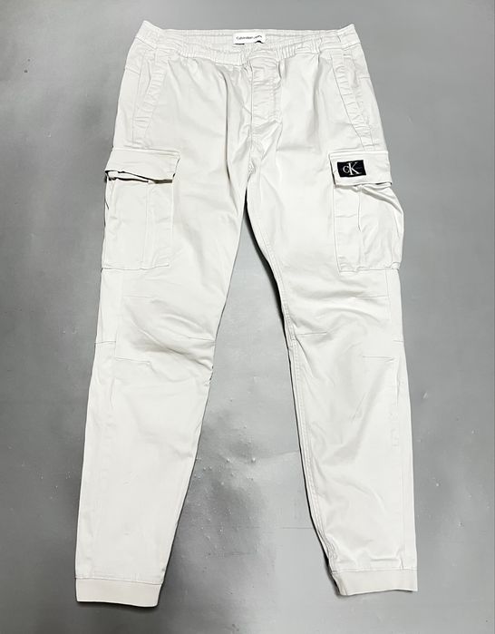 Calvin Klein оригинал карго штаны мужские с патчем бежевые