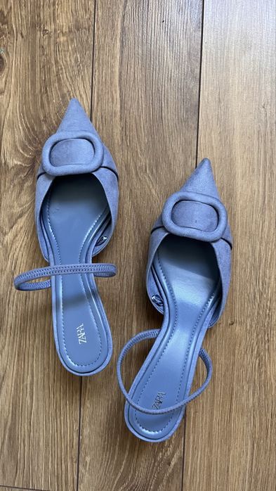 Туфлі блакитні замшеві Zara 38