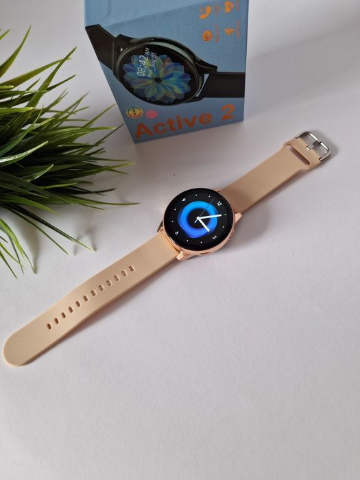Smartwatch active 2 złoty, komplet.
