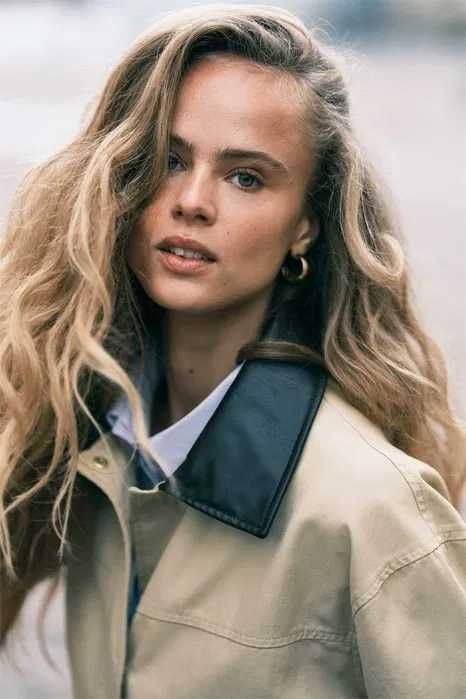 Kurtka parka z diagonalu z kołnierzem M nowa kole beżowa PROMOCJA