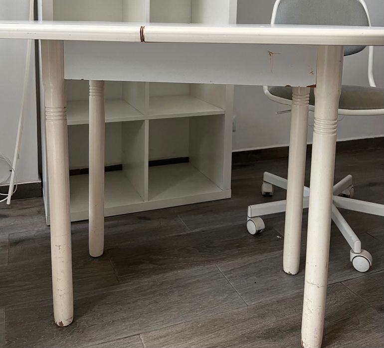 Mesa extensível 90X90 branca