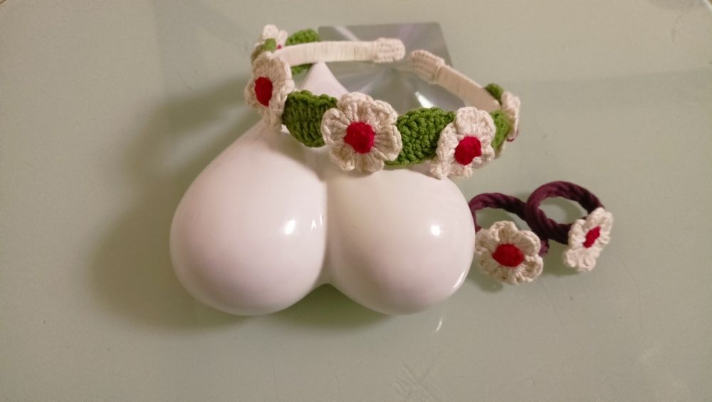 Opaska na włosy+ gumeczki Hand Made