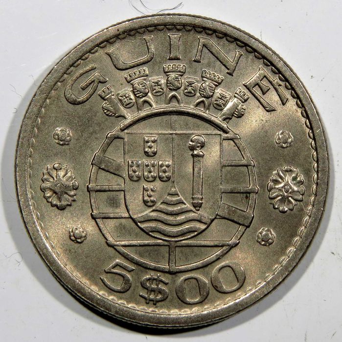 Ex-Colónias Portuguesas * Moeda Guiné - 5 Escudos 1973 / Soberba