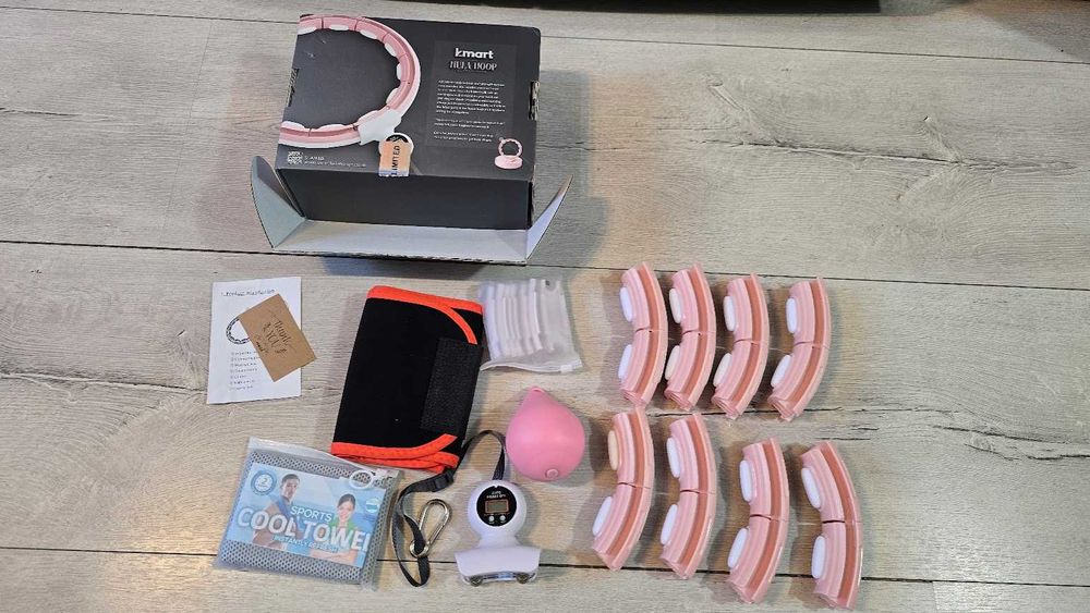 K-MART u5 Hula Hoop z inteligentną wagą różowy  regulacja 56-112 cm