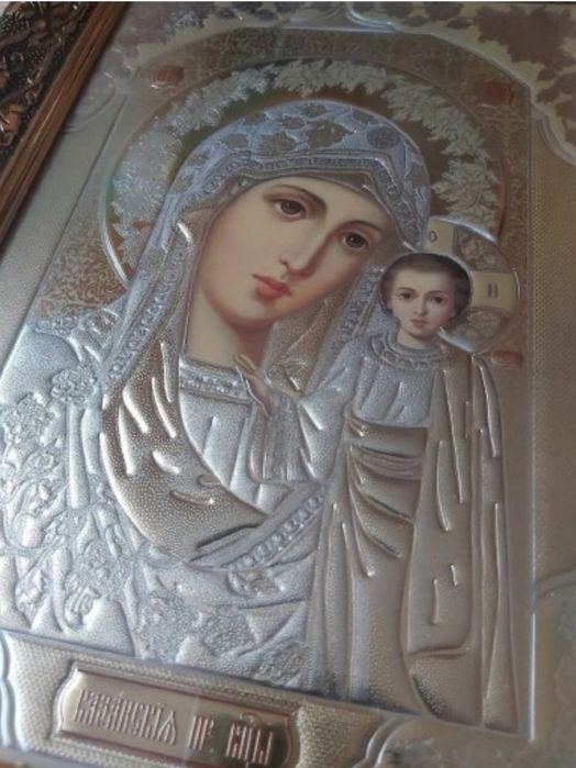 Piękna Ikona prawosławna Matka Boża Kazańska. DUŻA.