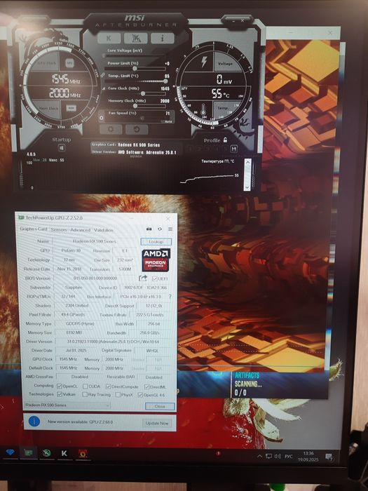 Видеокарта Sapphire RX 580 Nitro + Special Edition 8gb как Новая