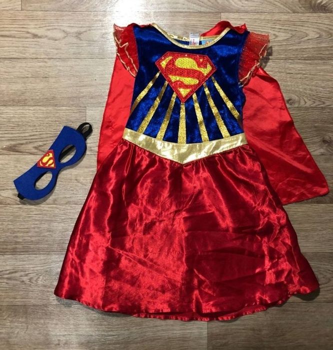 Сукня супергерой,костюм на Хеллоуїн, сукня супервумен, супер герл