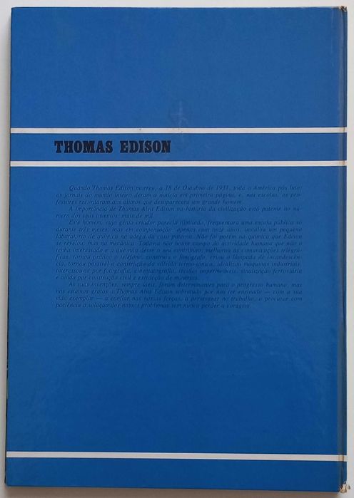 Livros sobre Thomas Edison / Louis Pasteur