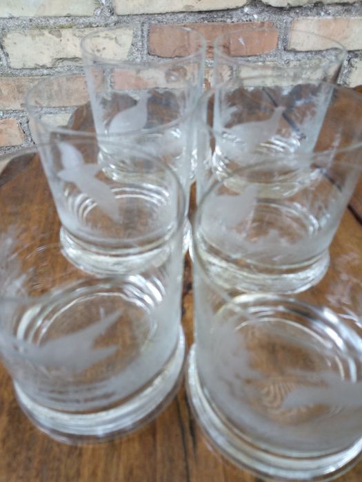 Szklanki PRL na alkohol 6 sztuk