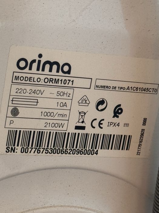 Maquina lavar 7kgs Orima