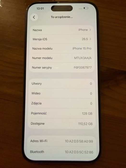 iPhone 15  pro.