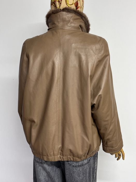 шкіряна куртка дублянка натуральне хутро оверсайз бомбер пілот жіноча