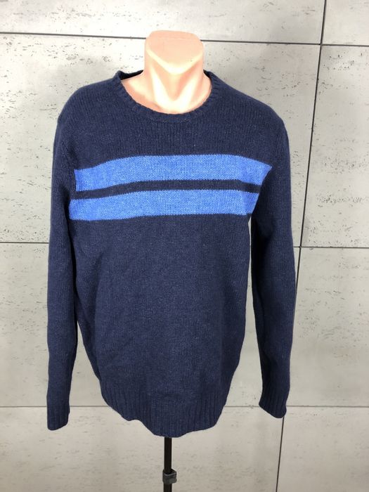 Gap roz. XL męski granatowy sweter wełniny