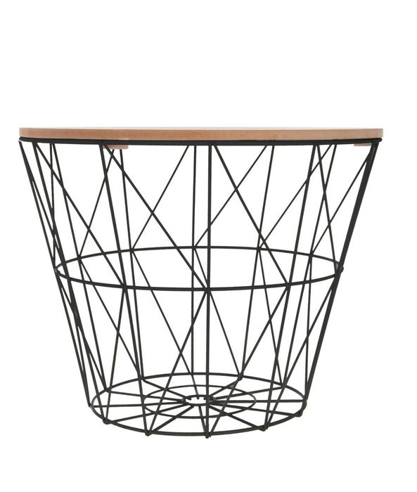 Mesa apoio com espaço para têxteis