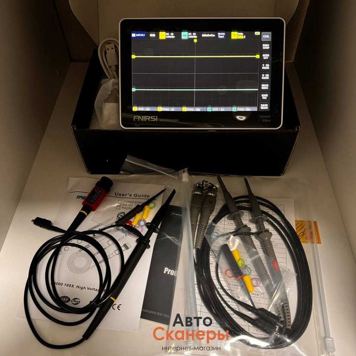 Осциллограф цифровой двухканальный FNIRSI 1013D (с датчиком P4100)
