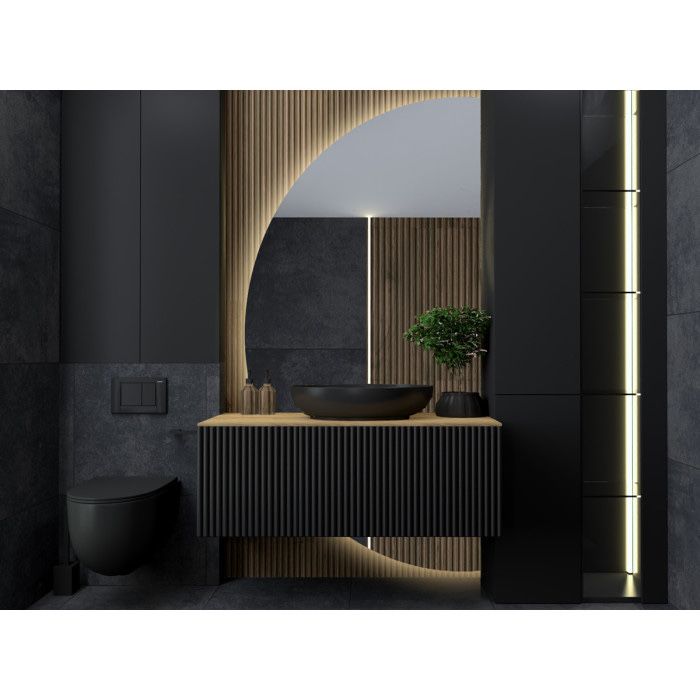 Lustro LED półokrągłe 70x140