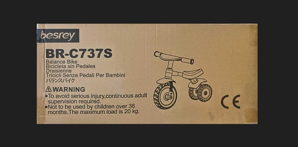 Rowerek Biegowy BESREY zielono-biały