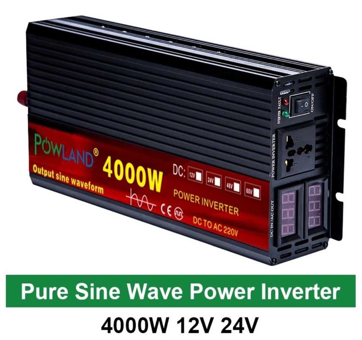 Inversor onda pura 2000 a 8000w. Disponíveis com e sem comando.