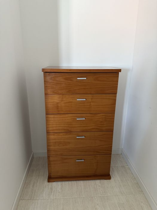 Movel de apoio de cerejeira com 5 gavetas