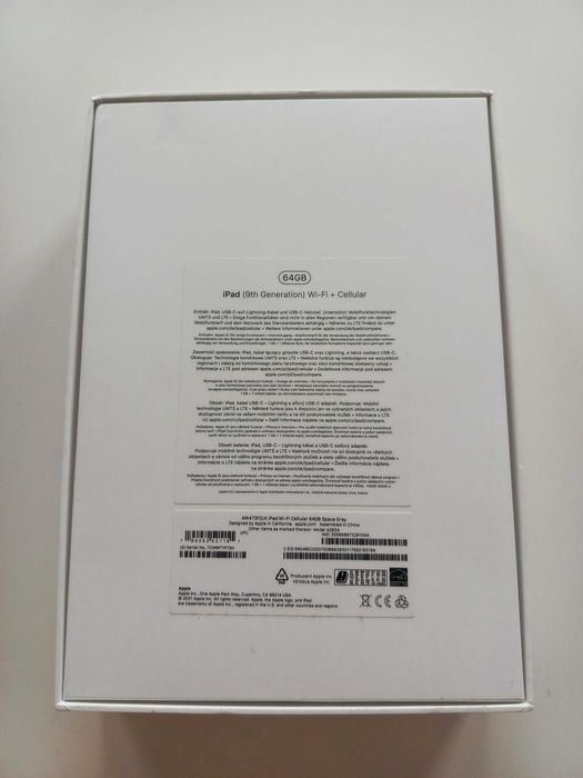 iPAD Apple (9th Generation) 64GB Space Gray WiFi + Celullar