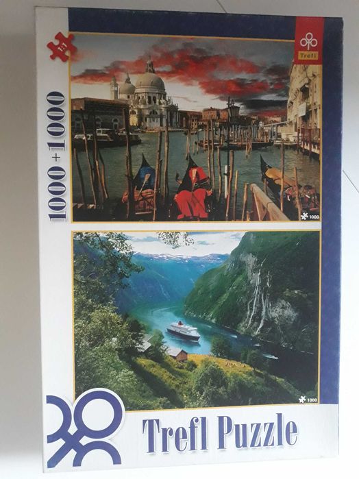 Puzzle Trefl 1000 + 1000 el. Wenecja/ Norwegia
