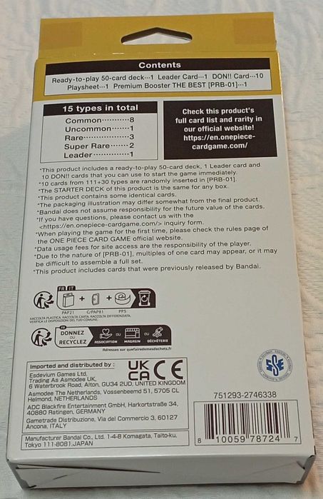 one piece tcg starter deck 20 charlotte katakuri (sem booster prb01)