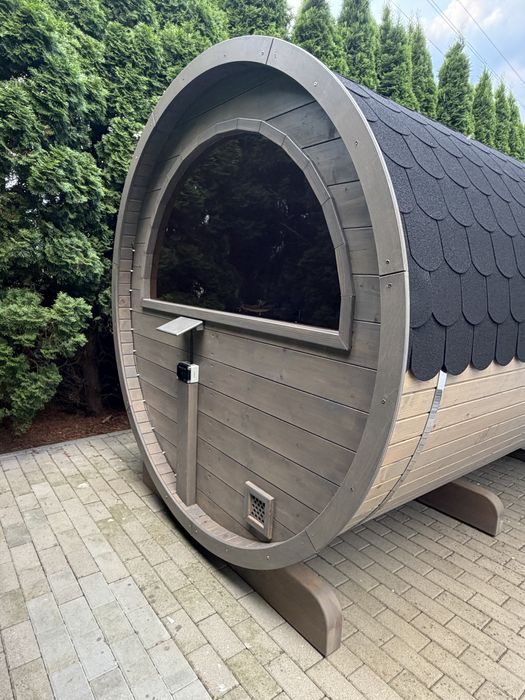 Sauna Typu Beczka 300 cm z Piecem Elektrycznym 9 KW  Wi-FI