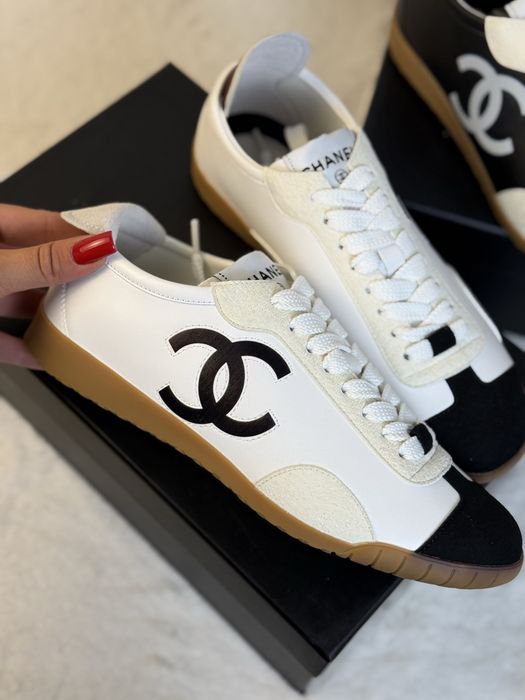 Кеди Chanel 36-40 чорні білі кеди кроссовки