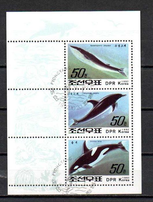 Znaczki Korea Północna - ryby