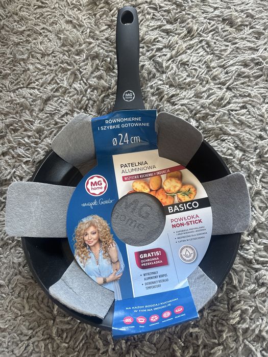 Patelnia Aluminiowa 24 cm srednicy nowa Gessler powłoka non stick