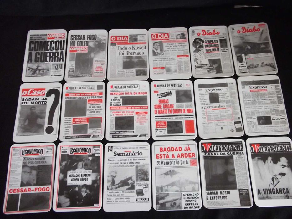 Colecção de 84 calendários Guerra do Golfo 1991