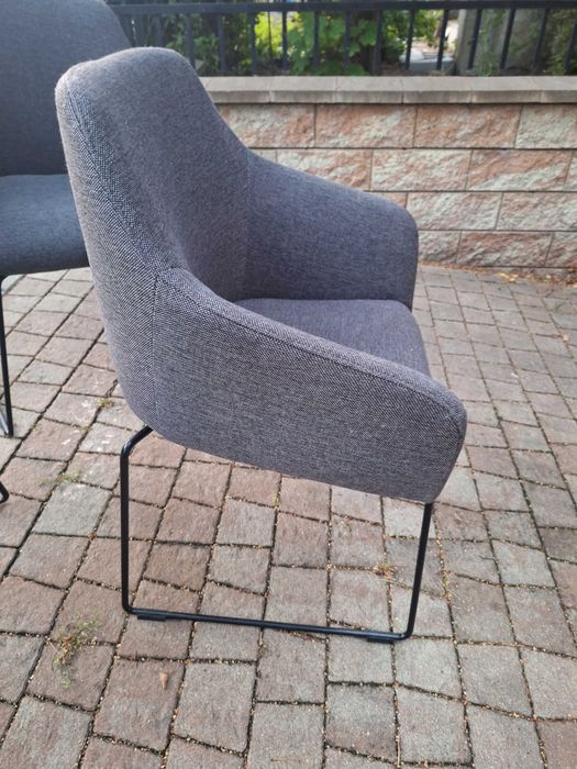 3 szt IKEA pTOSSBERG Krzesło, metal czarny/Gunnared ciemnoszary