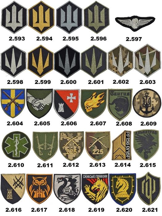 Шеврони УЗ, погони. Вишивка шевронів